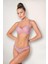 Straplez Pembe Lotus Sütyen ve Slip Külot Takım 1