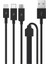 Trio Type-C-Lightning-Micro USB 120CM Şarj Kablosu, Siyah 1