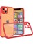 Iphone 13 Mini Kılıf Miami Şeffaf Silikon - Kırmızı 1