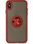 Iphone x Kılıf Montreal Yüzüklü Silikon Kapak - Kırmızı 1
