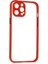 Iphone 12 Kılıf Miami Şeffaf Silikon - Kırmızı 1