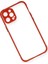 Iphone 12 Kılıf Miami Şeffaf Silikon - Kırmızı 3