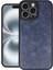 Iphone 16 Kılıf Aras Deri Kapak - Lacivert 1