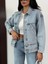 Kadın Oversize Kot Ceket 6