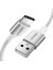 Örgülü USB Type-C Şarj ve Data Kablosu, Beyaz, 25 cm 1