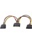 Plus PX-4426 Sata To Sata Çoklayıcı, Sata Pin Dişi-2 Port Sata Erkek Çoklayıcı, Sata Y Kablo Splitter HDD Bağlantı Kablosu 1