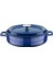 Çok Amaçlı 28 cm Döküm Demir Yayvan Tencere Mavi 1