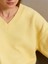 10645 V Yaka Yün Karışımlı Triko Kazak-Koyu Sarı 4