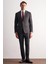 Koyu Antrasit Kırlangıç Yaka Çizgili Desen Kruvaze Esnek 6 Drop Slim Fit Classic Takım Elbise 1001255165 1