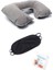 Buffer Üçlü Seyahat Seti Boyun Tipi Ortopedik Şişme Yastık + Kaymayan Göz Bandı + Kulak Tıkacı 3