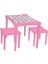 Iki Tabureli Masa (Pembe) 1