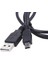4575 Mini USB To USB Data Şarj Kablosu, Siyah 2