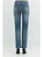 Regular Straight Fit Koyu Indigo Kadın Jean Pantolon 10