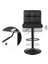 2li Set Kadife Bar Tabureleri, Yüksekliği Ayarlanabilir Döner Tabureler, Mutfak, Sırtlık ve Ayaklık, Metal, Siyah LJB014B01 3