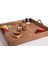 Ahşap Servis ve Sunum Tepsisi Ceviz Renk - 60X60 cm 3