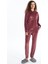 Yeni Sezon Beli Lastikli Düz Kadife Kadın Jogger Pijama Alt 1