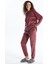 Yeni Sezon Beli Lastikli Düz Kadife Kadın Jogger Pijama Alt 2