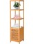 Bambu Tek Kapaklı 4 Raflı Çok Amaçlı Düzenleyici Organizer Dolap - DB-0003 2