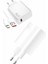 Beyaz Ultra Plus Hızlı Şarj Seti Şarj Adaptörü ve Kablosu 67W 3