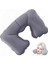 Şişme Seyahat Yastığı Boyun Destekli Taşınabilir ve Ergonomik Tasarım Uçak Araba ve Yolculuklar Için Ideal (Gri) 4