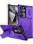 Samsung Galaxy S24 Ultra Için Manyetik Kılıf, Kayar Kamera Korumalı Çift Katmanlı Darbeye Dayanıklı Telefon Kılıfı, Ayarlanabilir Stand, Mor (Yurt Dışından) 1