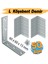 Mobilya Dolap Duvar Sabitleme 50 Adet Metal Köşebent 60X60X15 mm Bağlantı Aparatı L Demiri Gönye 2