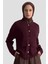 Zımbalı Örme Ceket 25KD4032 Mürdüm 1