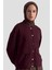 Zımbalı Örme Ceket 25KD4032 Mürdüm 4