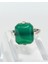 Yeşil Akik Taşlı 925 Ayar Gümüş Kadın Yüzük – Zarif ve Modern Tasarım 1