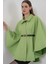 Kadın Kemerli Kaşe Panço 9170 - E.yeşil 4