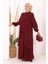Boydan Düğmeli Elbise 6045 Bordo 3