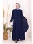 Boydan Düğmeli Elbise 6045 Lacivert 1