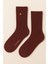 Kadın Yün Simli Soket Çorap Bordo 1