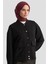 Zımbalı Örme Ceket 25KD4032 Siyah 4