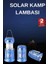 Solar Şarjlı Kamp Lambası Güneş Enerjili Kızaklı Kamp Feneri Çadır Feneri LED Işıldak 2