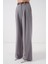 Kadın Yüksek Bel Palazzo Pantolon 30051 - Gri 2