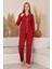 Kadın %100 Pamuk Milan Soft Pijama Takımı-Pat Yakalı-Boydan DÜĞMELI-DESENLI-12422 1