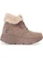 Kadın Süet Kürklü Kısa Spor Bot SS001-0478 Bej 1
