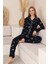 Kadın %100 Pamuk Milan Soft Kumaş Pijama Takımı 12423 2
