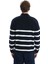 Yeni Sezon Dik Yaka Uzun Kollu Çizgili Erkek Triko Kazak 4
