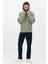 Erkek Oversize Pamuklu Kanguru Cepli 3 Iplik Basic Kapüşonlu Sweatshirt Buz Yeşil - L 5