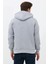 Erkek Oversize Pamuklu Kanguru Cepli 3 Iplik Basic Kapüşonlu Sweatshirt Gri - M 7