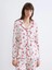 Dream Gömlek Yaka Yılbaşı Temalı %100 Pamuklu Penye Ekru Kadın Pijama Takımı 1
