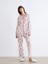 Dream Gömlek Yaka Yılbaşı Temalı %100 Pamuklu Penye Ekru Kadın Pijama Takımı 2