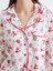 Dream Gömlek Yaka Yılbaşı Temalı %100 Pamuklu Penye Ekru Kadın Pijama Takımı 4