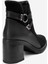 Wern Siyah Süet Kemerli Toka Detaylı Kadın Kalın Topuklu Bot 5