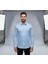 Erkek Slim Fit Dar Kesim Uzun Kollu Poplin Gömlek 5
