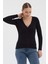 Kadın Saf %100 Pamuk Siyah Saç Örgü Triko Hırka – Örgü Desenli 6
