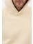Erkek Oversize Pamuklu Kanguru Cepli 3 Iplik Basic Kapüşonlu Sweatshirt Bej - Xl 6