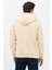 Erkek Oversize Pamuklu Kanguru Cepli 3 Iplik Basic Kapüşonlu Sweatshirt Bej - Xl 7